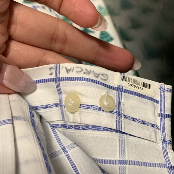 Robert Graham White & Blue Striped Button Up Long Sleeve Size Large (42 16 1/2) - Picture 12 of 12